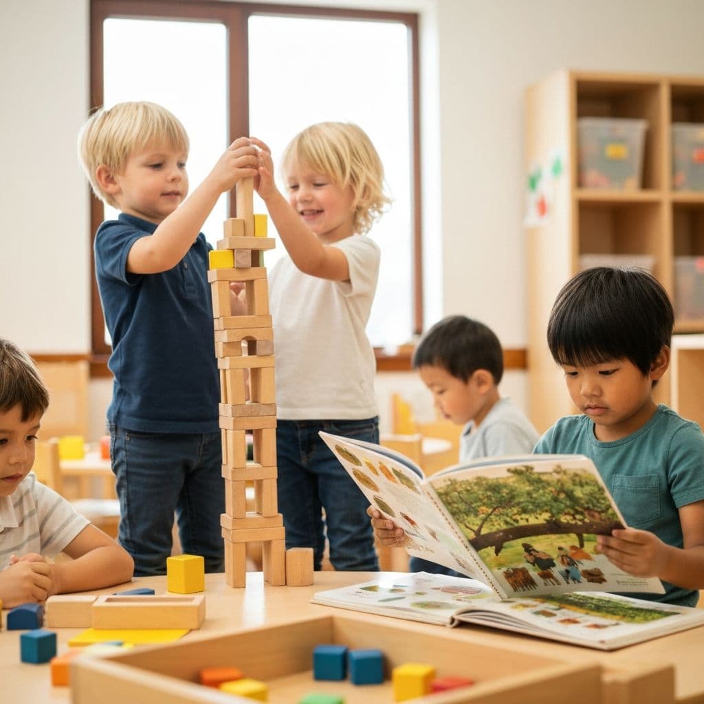 Children engaged in creative play