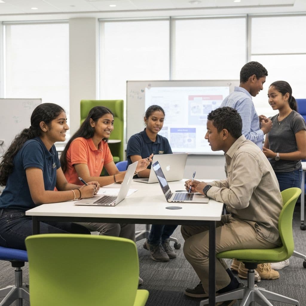 Students engaged in learning